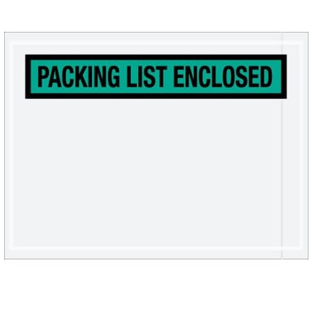 Bsc Preferred 4-1/2 x 6'' Green ''Packing List Enclosed'' Envelopes, 1000PK PL489